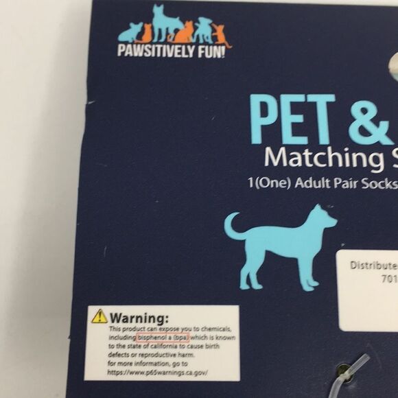Pawsitively Fun Pet and Owner Socks Best Buds Adult Sz 10-13 Pet Sz Small Breed - Picture 8 of 14